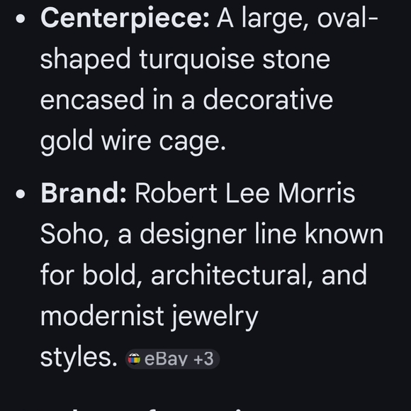 NWT Robert Lee Morris Soho Turqoise Gold Wired Pendant Choker Bibb Necklace - Picture 9 of 9